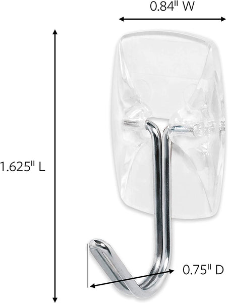 Small Wire Toggle Hooks, Clear, Damage-free Decorating, 3 pack, 9 hooks per pack, Command, plus 3 My Outlet Mall Resealable Storage Pouches
