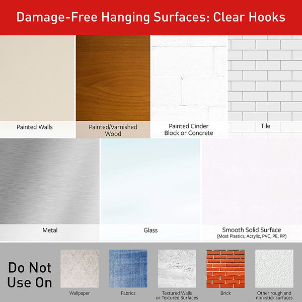 Small Wire Toggle Hooks, Clear, Damage-free Decorating, 3 pack, 9 hooks per pack, Command, plus 3 My Outlet Mall Resealable Storage Pouches