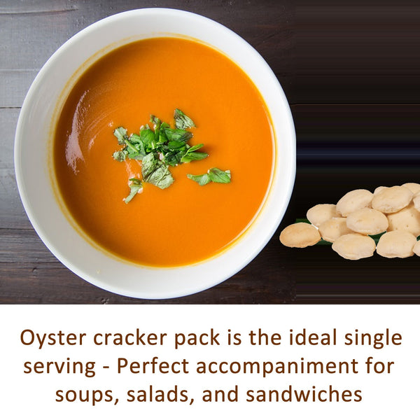 Oyster Crackers Single Serve Soup Cracker 0.50 Oz (Pack of 50) Snack Crackers Bundle plus 3 My Outlet Mall Resealable Portable Storage Pouches