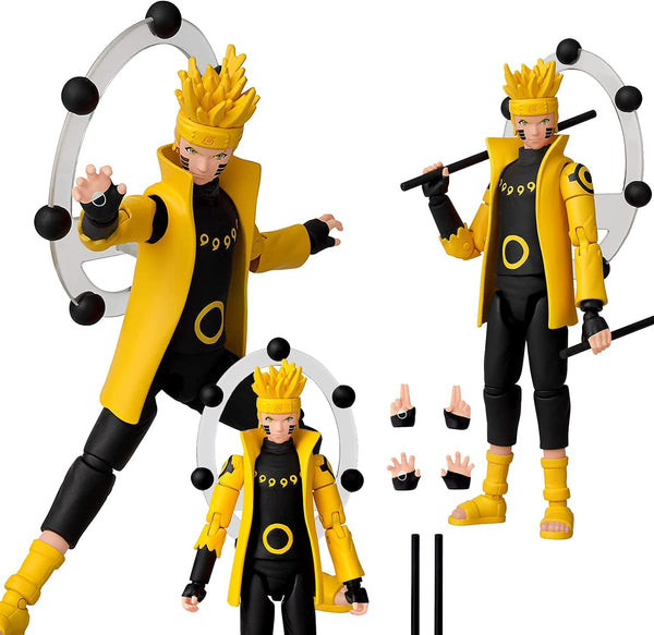 Bandai Naruto Anime Heroes Naruto Uzumaki Naruto Sage of Six Paths Toy Action Figure Toy Bundle with 2 My Outlet Mall Stickers