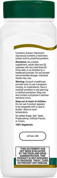 21st Century Healthcare Cranberry Extract Capsules 200 Count