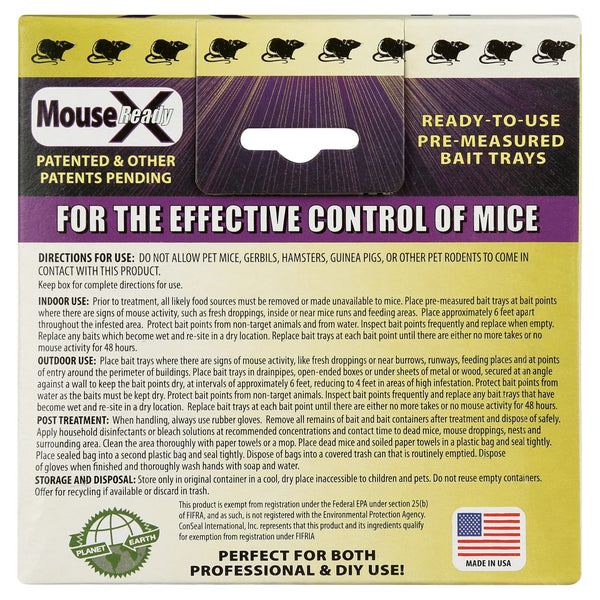 Ready-to-Use Mouse Killer Bait Trays - 2 packs - 2 Count - plus 3 My Outlet Mall Resealable Storage Pouches