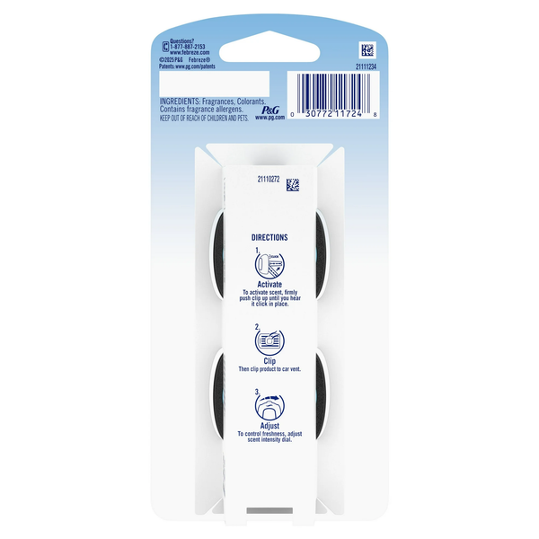Car Air Freshener, Odor-Fighting Car Vent Clip, Sandalwood - 1 pack - 2 count per pack plus 3 My Outlet Mall Resealable Storage Pouches
