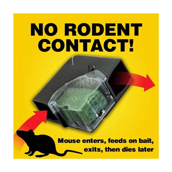 Refillable Corner Fit Mouse Bait Station, 1 Trap and 10 Baits - 1 pack - plus 3 My Outlet Mall Resealable Storage Pouches