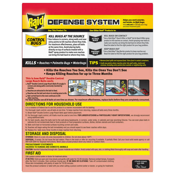 Double Control Large Roach Insect Killer Bait - 1 pack - plus 3 My Outlet Mall Resealable Storage Pouches