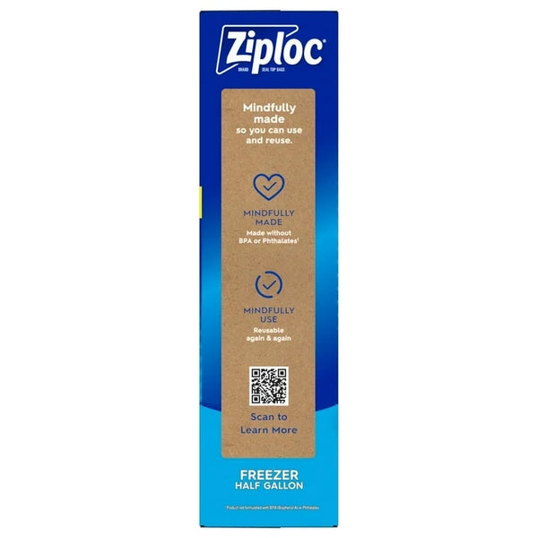 Freezer Half Gallon Storage Bags, Grip 'n Seal Technology - 1 pack - 40 Count per pack - plus 3 My Outlet Mall Resealable Storage Pouches