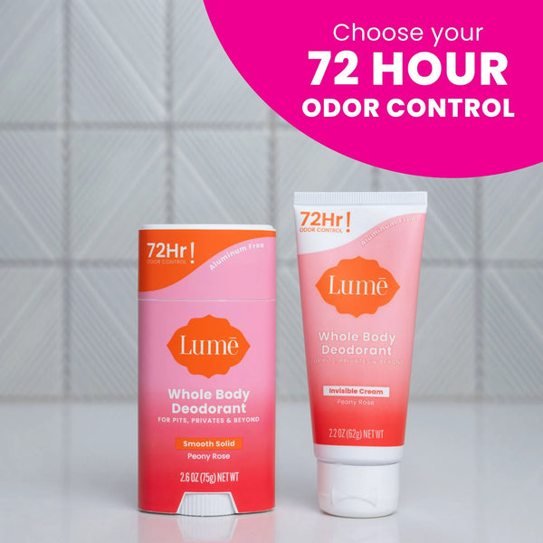 Whole Body Women’s Deodorant Smooth Solid Stick Aluminum Free, Peony Rose - 3 packs - 2.6 oz per pack - plus 3 My Outlet Mall Resealable Storage Pouches