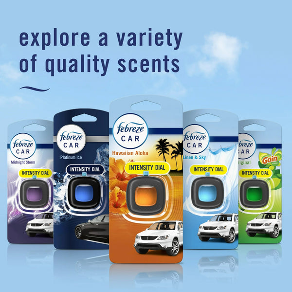 Car Air Freshener, Odor-Fighting Car Vent Clip, Hawaiian Aloha, 2 Count - 1 pack - plus 3 My Outlet Mall Resealable Storage Pouches