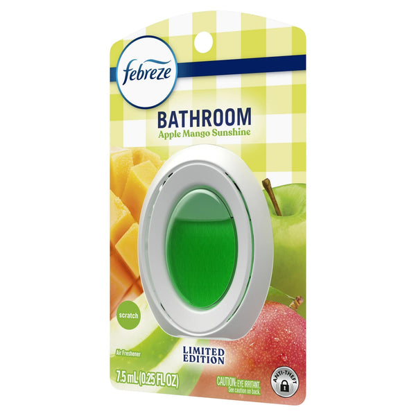 Bathroom Air Freshener, Small Spaces Odor-Fighting, Apple Mango Sunshine - 2 packs - plus 3 My Outlet Mall Resealable Storage Pouches
