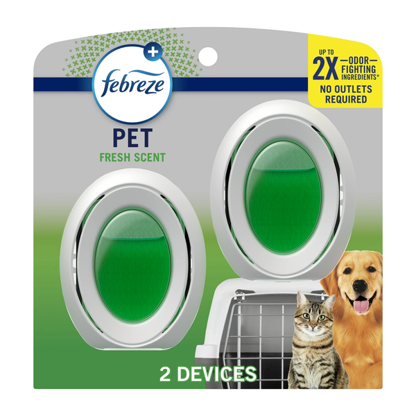 Pet Air Freshener, Small Spaces Odor-Fighting, Fresh -  1 pack - 2 count per pack plus 3 My Outlet Mall Resealable Storage Pouches