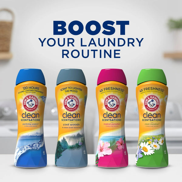 Clean Scentsations In-Wash Scent Booster, Laundry Scent Booster Purifying Waters scent - 2 packs - 24 oz per pack - plus 3 My Outlet Mall Resealable Storage Pouches