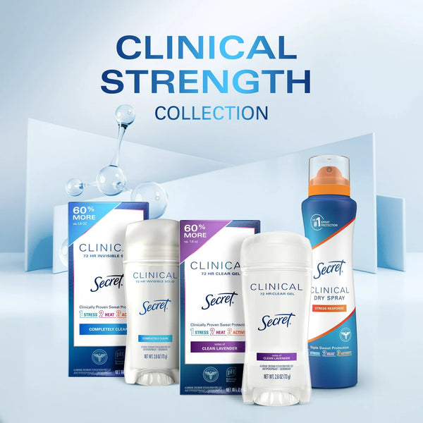 Clinical Strength Dry Spray Antiperspirant & Deodorant for Women, Stress Response Scent - 3 packs - 3.8 oz per pack - plus 3 My Outlet Mall Resealable Storage Pouches