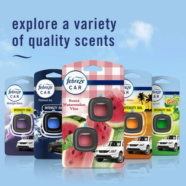 Car Air Freshener, Odor-Fighting Car Vent Clip, Watermelon - 2 pack - 2 count per pack plus 3 My Outlet Mall Resealable Storage Pouches