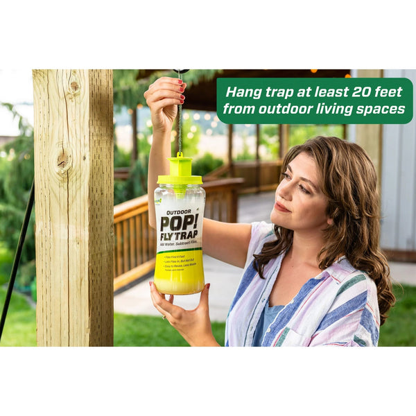 Pop! Reusable Outdoor Fly Trap, Resin -1 pack - plus 3 My Outlet Mall Resealable Storage Pouches