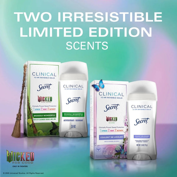 Clinical Invisible Solid Antiperspirant & Deodorant for Women, Couldn't be Lovelier, Notes of Raspberry and Bubbles - 1 pack - 2.6 oz per pack - plus 3 My Outlet Mall Resealable Storage Pouches
