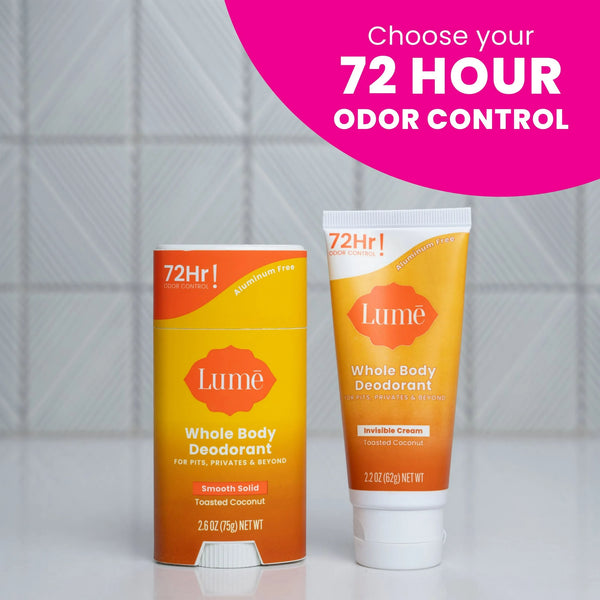 Whole Body Women's Deodorant Smooth Solid Stick Aluminum Free, Toasted Coconut - 1 pack - 2.6 oz per pack - plus 3 My Outlet Mall Resealable Storage Pouches