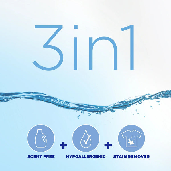 Free and Gentle Laundry Detergent Packs, Hypoallergenic, Unscented- 1 pack - 31 countper pack - plus 3 My Outlet Mall Resealable Storage Pouches
