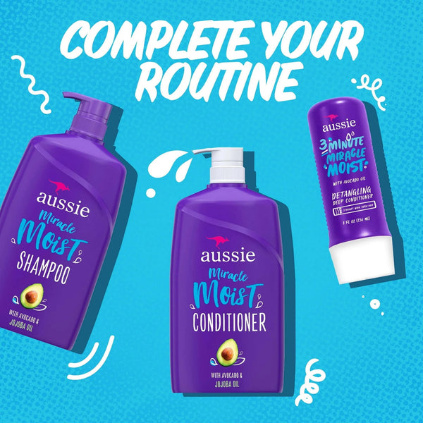 3 Minute Miracle Moist Detangling Deep Conditioner, Paraben Free - 1 pack - 8Fl oz per pack - plus 3 My Outlet Mall Resealable Storage Pouches