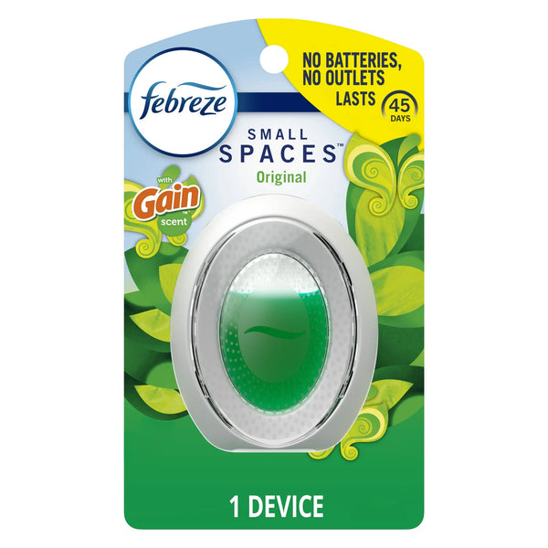 Small Spaces Air Freshener, Odor-Fighting, Gain Original - 1 pack - 1 count per pack - plus 3 My Outlet Mall Resealable Storage Pouches