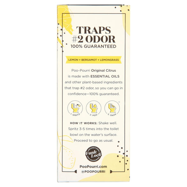 Original Citrus , Lemon + Bergamot + Lemongrass Before-You-Go Toilet Spray - 1 pack - 2 oz per pack - plus 3 My Outlet Mall Resealable Storage Pouches