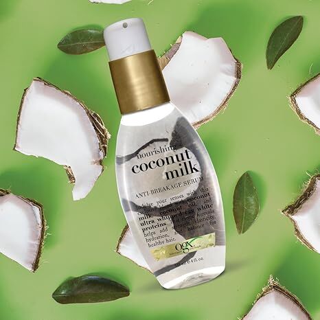 Coconut Milk Moisturizing Strength & Shine, Leave-In Treatment Hair Serum - 1 pack - 4Fl oz per pack - plus 3 My Outlet Mall Resealable Storage Pouches