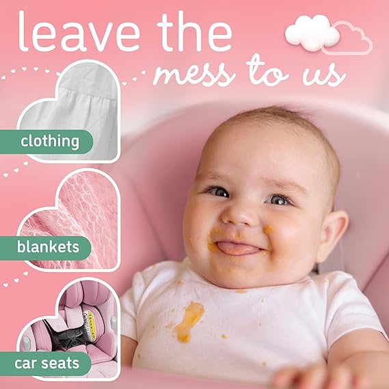 Plant Based Baby Spray and Wash Laundry Stain Remover, Baby Essentials- 3 packs -  24 oz per pack - plus 3 My Outlet Mall Resealable Storage Pouches
