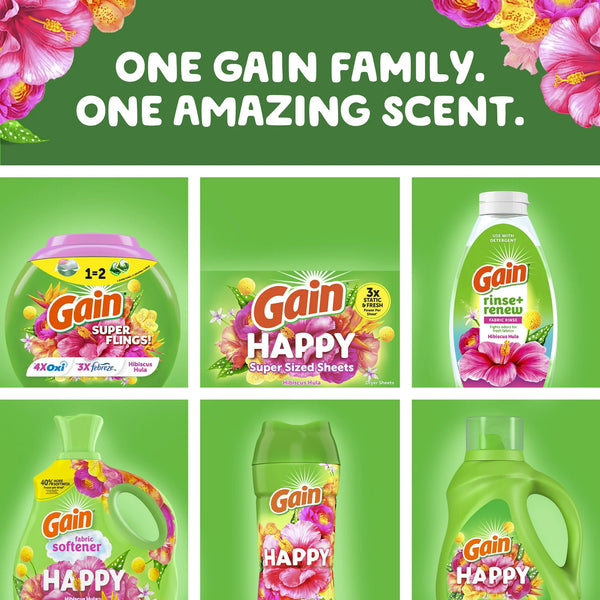 Super-Sized Flings Laundry Detergent Packs, Hibiscus Hula Scent- 2 pack - 18 countper pack - plus 3 My Outlet Mall Resealable Storage Pouches