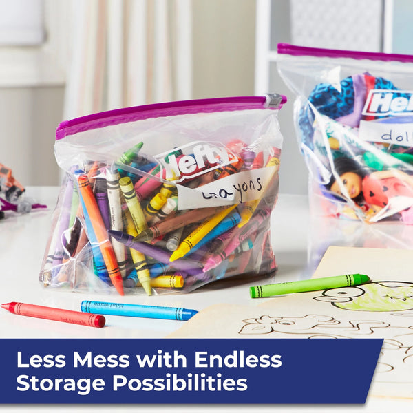Slider Kitchen Storage Bags, Half-gallon Size - 2 packs -  40 Count per pack - plus 3 My Outlet Mall Resealable Storage Pouches