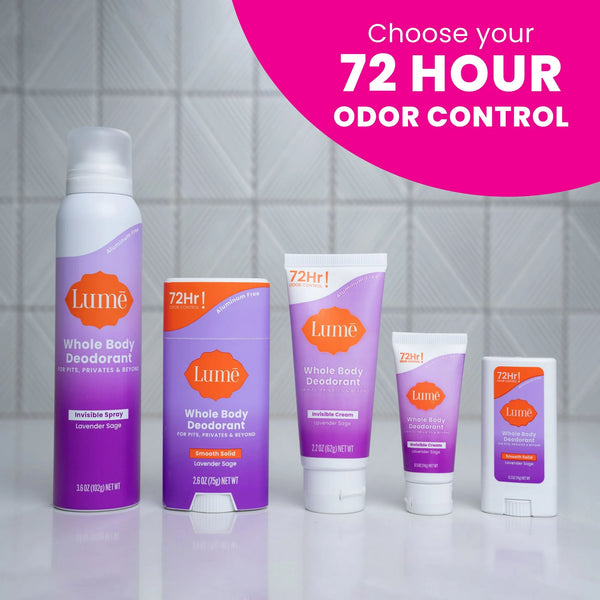 Whole Body Women’s Deodorant Smooth Solid Stick Aluminum Free, Lavender Sage - 3 packs - 2.6 oz per pack - plus 3 My Outlet Mall Resealable Storage Pouches