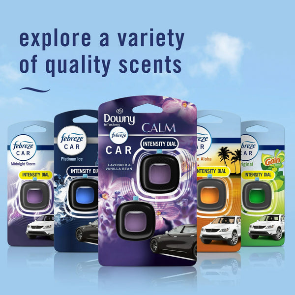 Odor Eliminating Car Air Freshener, Lavender & Vanilla Bean, 2 Count - 1 pack - plus 3 My Outlet Mall Resealable Storage Pouches