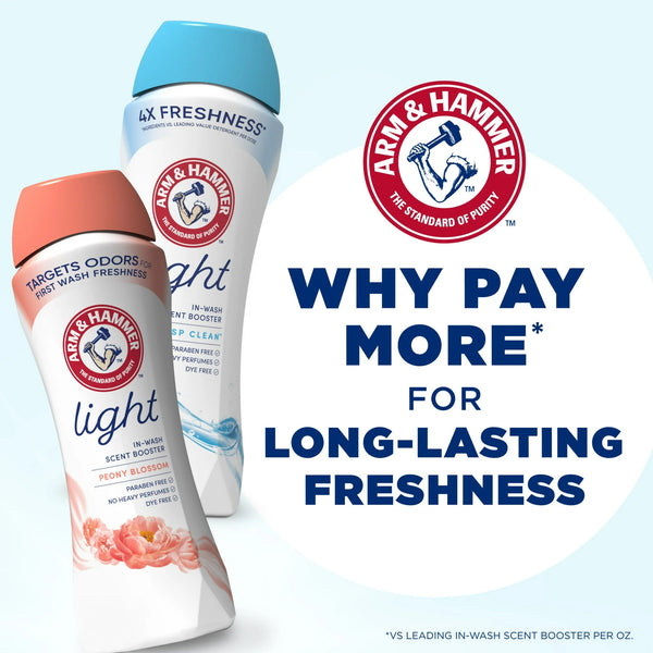 Light In-Wash Scent Booster, No Heavy Perfumes, No Dyes, No Parabens, Peony Blossom Scent- 1 pack - 24 oz per pack - plus 3 My Outlet Mall Resealable Storage Pouches
