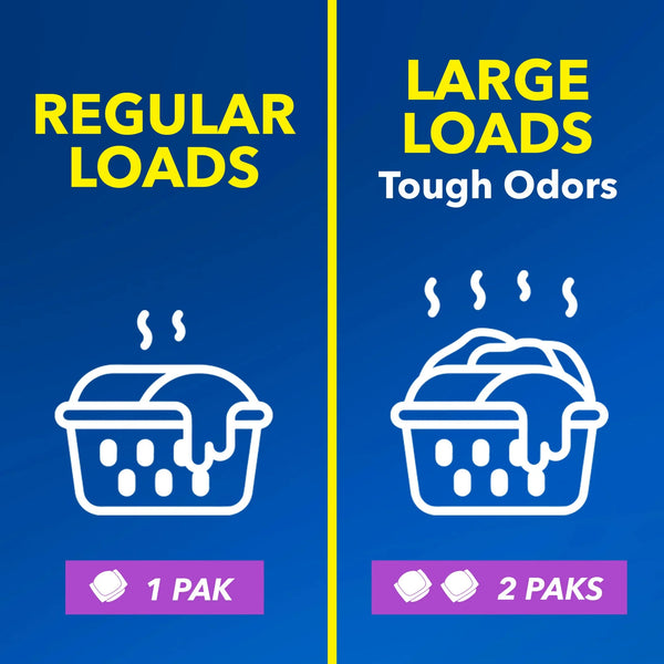 Odor Blasters Odor and Laundry Stain Remover Power Paks- 2 packs - 24 ct per pack - plus 3 My Outlet Mall Resealable Storage Pouches