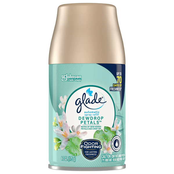 Automatic Spray Air Freshener Refill, Dewdrop Petals - 1 pack - 6.2 oz per pack - plus 3 My Outlet Mall Resealable Storage Pouches