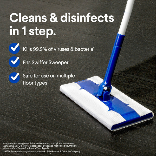 Scentiva Disinfecting Wet Mop Pads, Coconut & Waterlily - 1 pack - 24 count per pack - plus 3 My Outlet Mall Resealable Storage Pouches