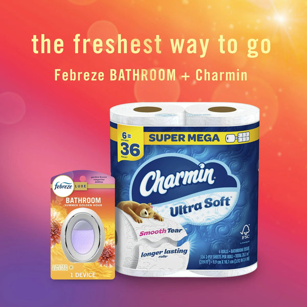 Bathroom Air Freshener, Small Spaces Odor-Fighting, Summer Golden Hour - 1 pack - plus 3 My Outlet Mall Resealable Storage Pouches