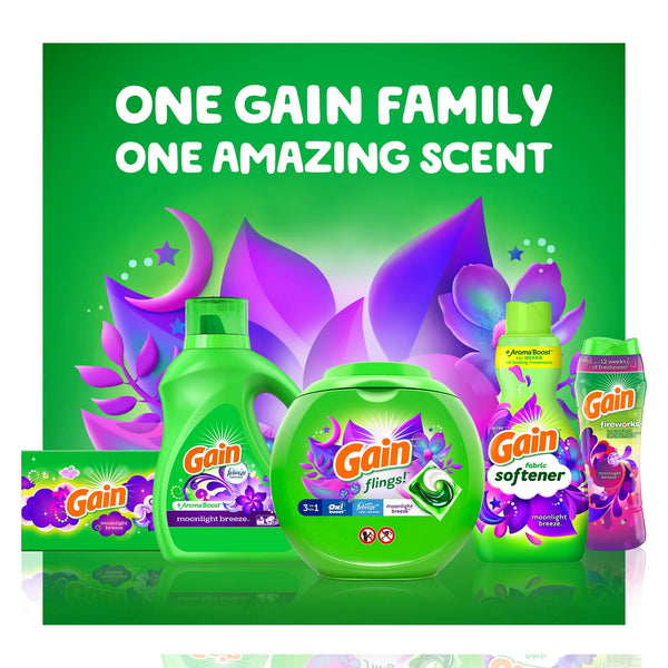 Laundry Detergent Packs with Oxi Boost and Febreze, Moonlight Breeze Scent- 1 pack - 31 Count - plus 3 My Outlet Mall Resealable Storage Pouches