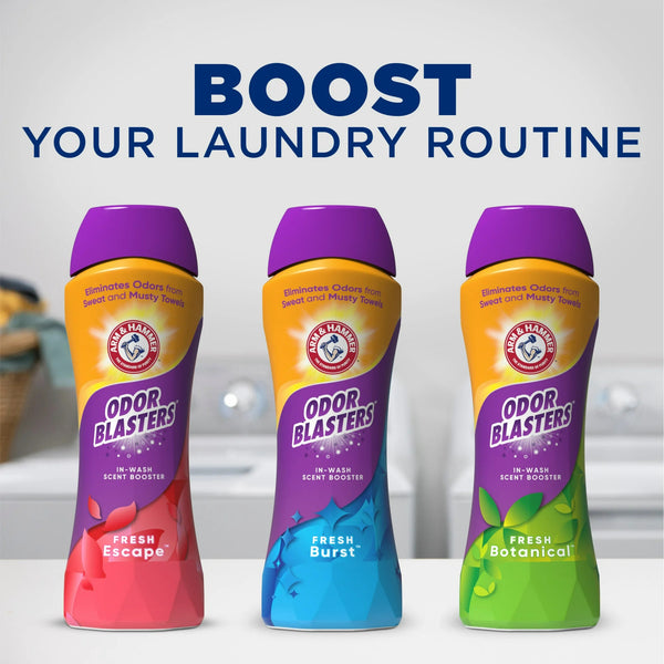 Odor Blasters Fresh Burst In-Wash Laundry Scent Booster- 2 packs - 24 oz per pack - plus 3 My Outlet Mall Resealable Storage Pouches