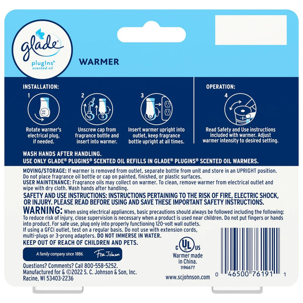 Plug-ins Air Freshener Warmer, Holds Essential Oil Infused Wall Plug In Refill, 2 warmers - 1 pack - plus 3 My Outlet Mall Resealable Storage Pouches