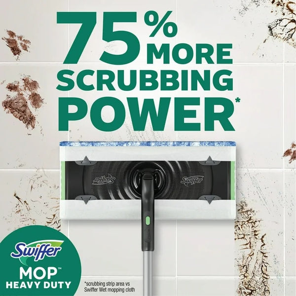 Sweep and Mop Deluxe, 2-in-1 Mopping and Sweeping Kit, Multi-Surface Floor Cleaning, Kit Includes 1 Sweeper Device, 5 Heavy Duty Dry Sweeping Cloths, 3 Heavy Duty Wet Mopping Cloths - 2 packs - plus 3 My Outlet Mall Resealable Storage Pouches
