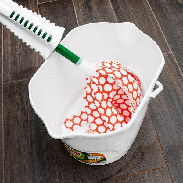 Wonder Mop Orange White Microfiber Snap-On Refill Head - 1 pack - plus 3 My Outlet Mall Resealable Storage Pouches