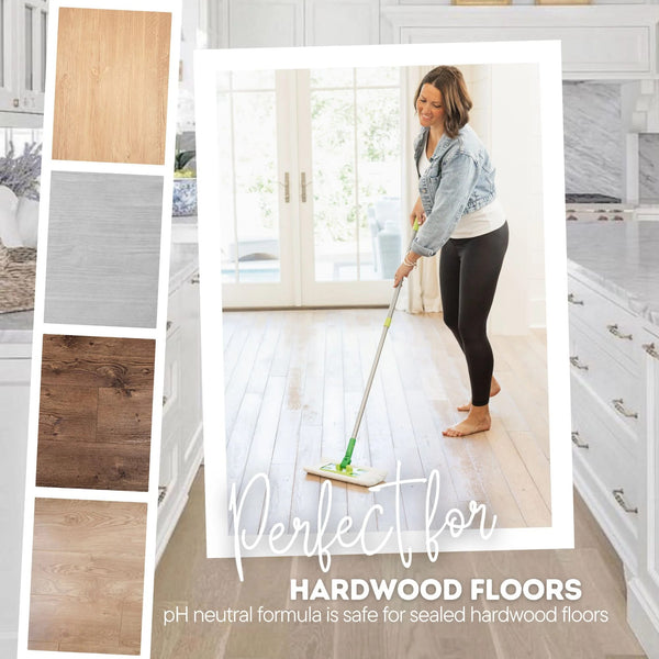 Hardwood Floor Luster, Pfas-Free Formula Floor Polish with Plant-Derived Carnauba - 1 pack - 27 oz per pack - plus 3 My Outlet Mall Resealable Storage Pouches