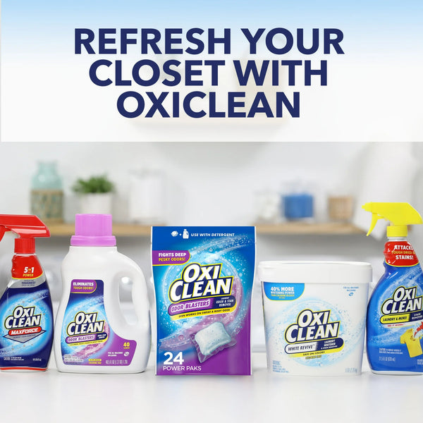 Odor Blasters Odor and Laundry Stain Remover Power Paks- 2 packs - 24 ct per pack - plus 3 My Outlet Mall Resealable Storage Pouches