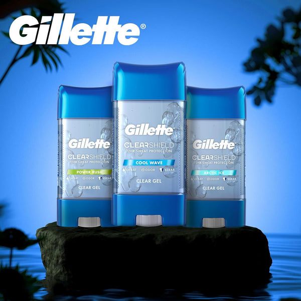 Cool Wave Clear Gel Men's Antiperspirant and Deodorant - 1 pack - 3.8 oz per pack - plus 3 My Outlet Mall Resealable Storage Pouches