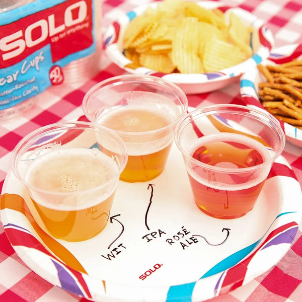 Party Disposable Plastic Cups, Clear, 9 oz - 1 pack - 50 Count per pack - plus 3 My Outlet Mall Resealable Storage Pouches