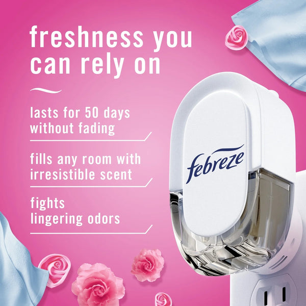 Plug In Air Freshener, Odor-Fighting Oil Refill, Downy April Fresh, 2 Refills - 1 pack - plus 3 My Outlet Mall Resealable Storage Pouches