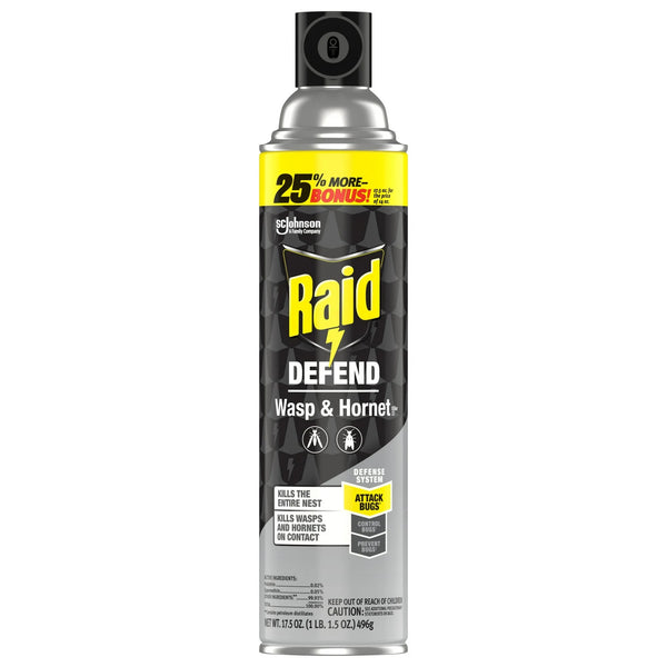 Defend Outdoor Defense System Wasp and Hornet Bug Spray, Insect Killer - 2 packs - 17.5oz per pack - plus 3 My Outlet Mall Resealable Storage Pouches
