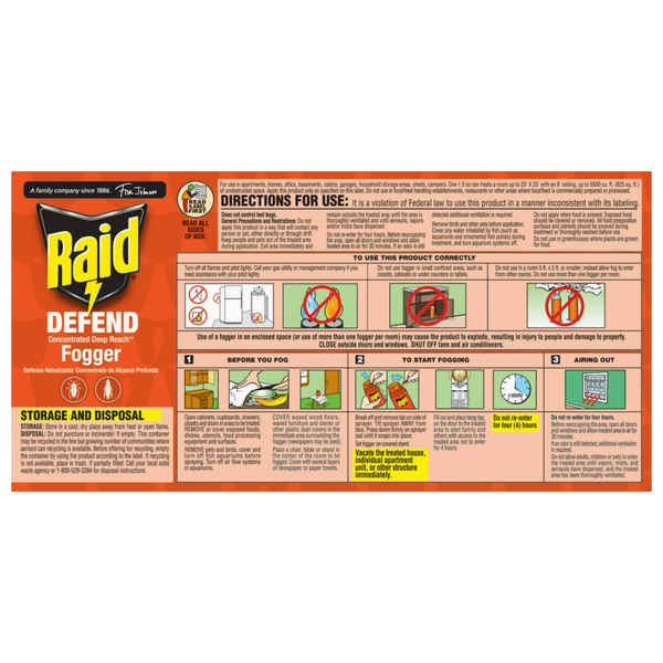 Concentrated Deep Reach Pest Insect Killer & Roach Fogger -  2 packs -4 cans per pack plus 3 My Outlet Mall Resealable Storage Pouches