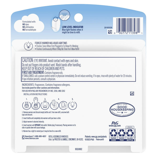 Plug Refill Odor-Fighting Air Freshener Romance and Desire Scent, 2 Refills - 2 packs - plus 3 My Outlet Mall Resealable Storage Pouches