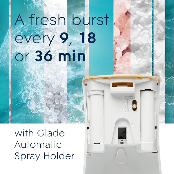Automatic Spray Refills, Air Freshener, Infused with Essential Oils, Sky & Sea Salt - 3 packs - 2 count per pack - plus 3 My Outlet Mall Resealable Storage Pouches