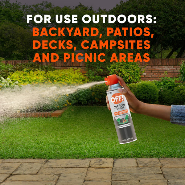 Outdoor Mosquito Fogger, Campsite Insecticide with up to 6 Hours of Protection - 3 packs - 12 oz per pack - plus 3 My Outlet Mall Resealable Storage Pouches
